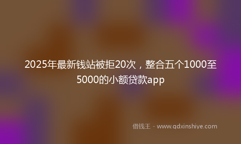 2025年最新钱站被拒20次，整合五个1000至5000的小额贷款app