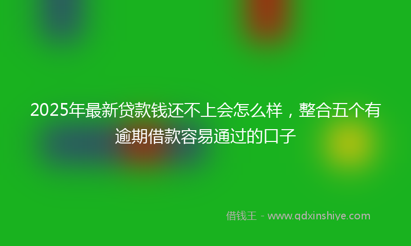 2025年最新贷款钱还不上会怎么样，整合五个有逾期借款容易通过的口子