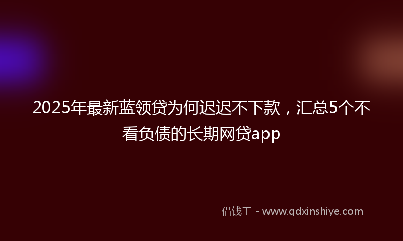 2025年最新蓝领贷为何迟迟不下款，汇总5个不看负债的长期网贷app