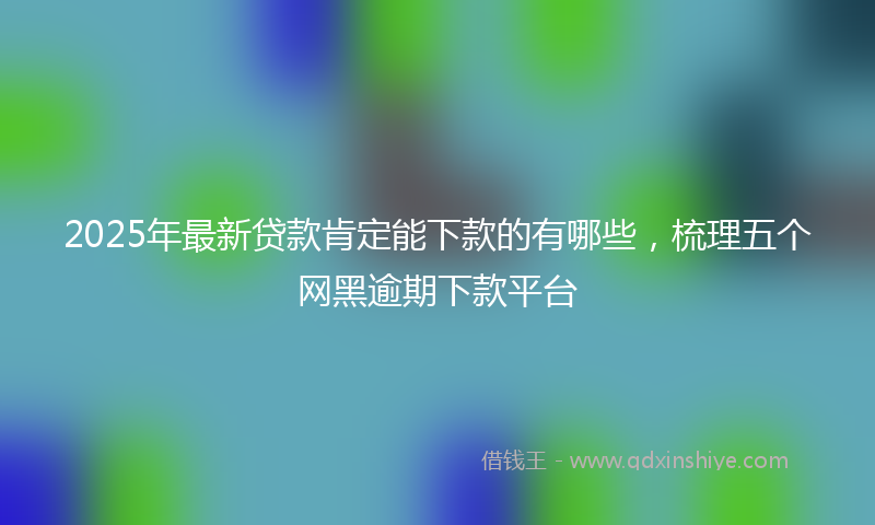 2025年最新贷款肯定能下款的有哪些，梳理五个网黑逾期下款平台