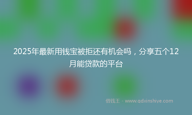 2025年最新用钱宝被拒还有机会吗，分享五个12月能贷款的平台