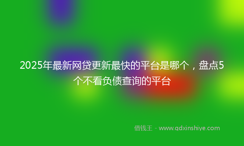 2025年最新网贷更新最快的平台是哪个，盘点5个不看负债查询的平台