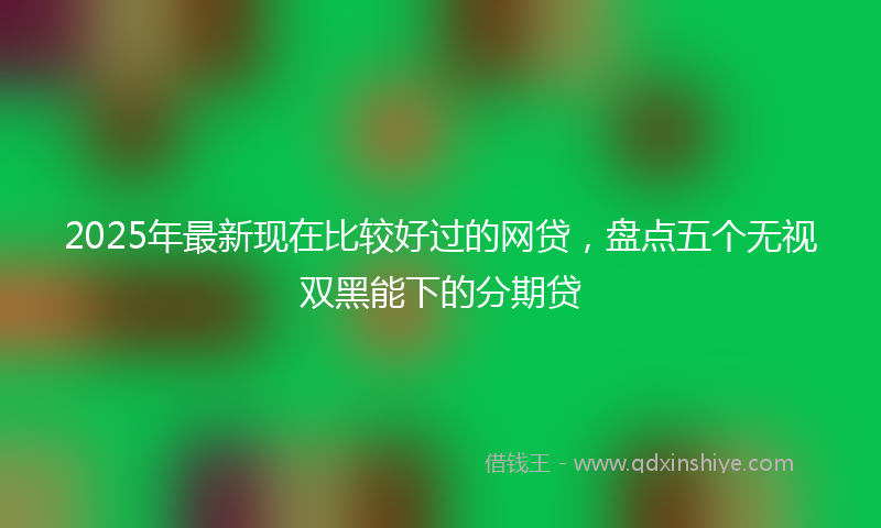 2025年最新现在比较好过的网贷，盘点五个无视双黑能下的分期贷