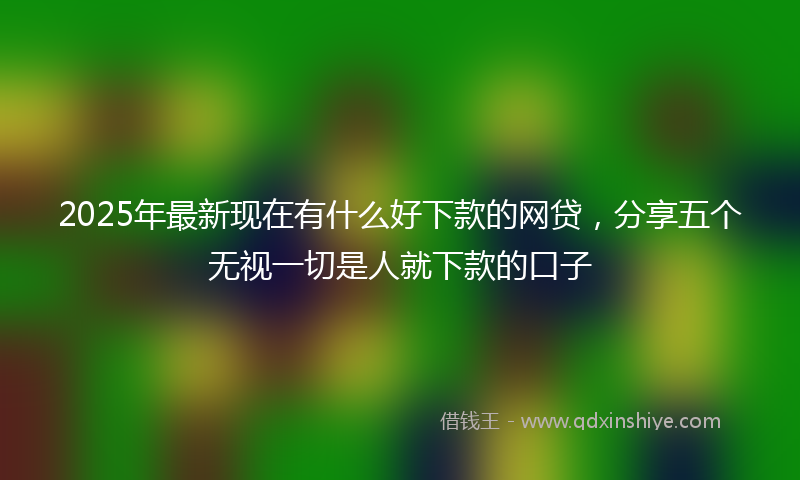 2025年最新现在有什么好下款的网贷，分享五个无视一切是人就下款的口子