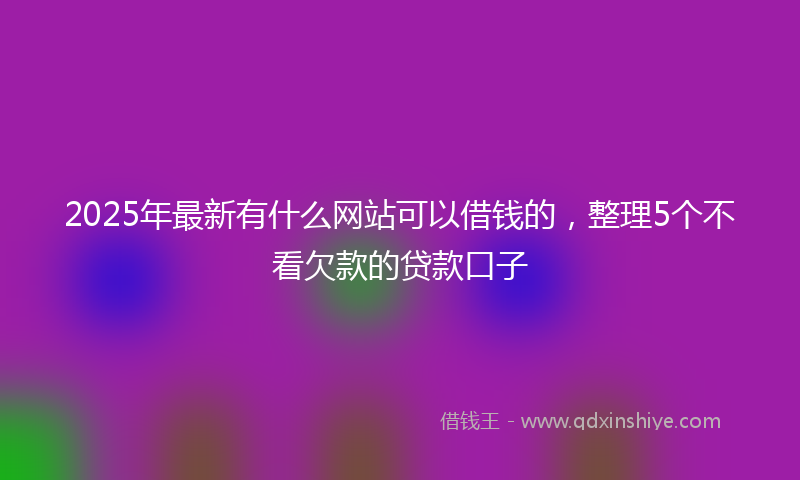 2025年最新有什么网站可以借钱的，整理5个不看欠款的贷款口子