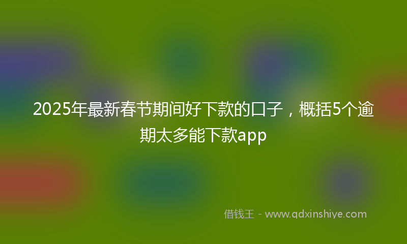 2025年最新春节期间好下款的口子，概括5个逾期太多能下款app