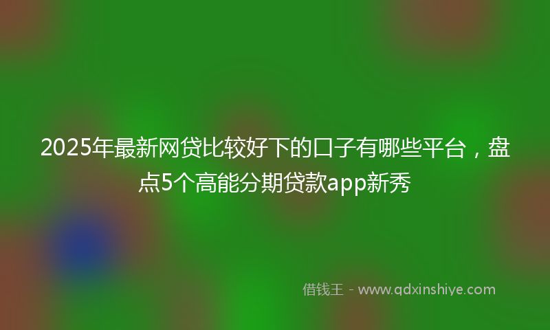 2025年最新网贷比较好下的口子有哪些平台，盘点5个高能分期贷款app新秀