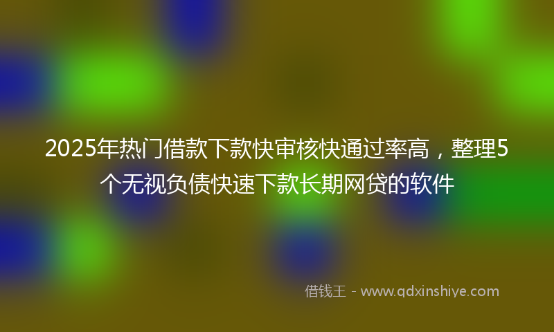2025年热门借款下款快审核快通过率高，整理5个无视负债快速下款长期网贷的软件