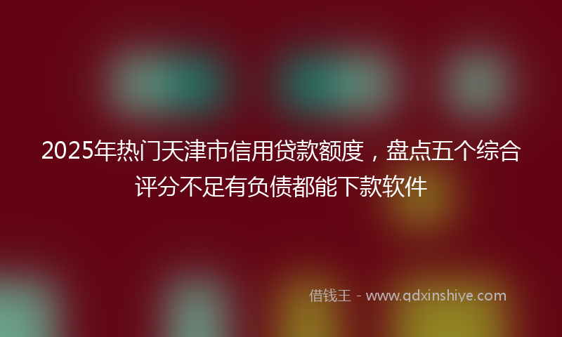 2025年热门天津市信用贷款额度，盘点五个综合评分不足有负债都能下款软件