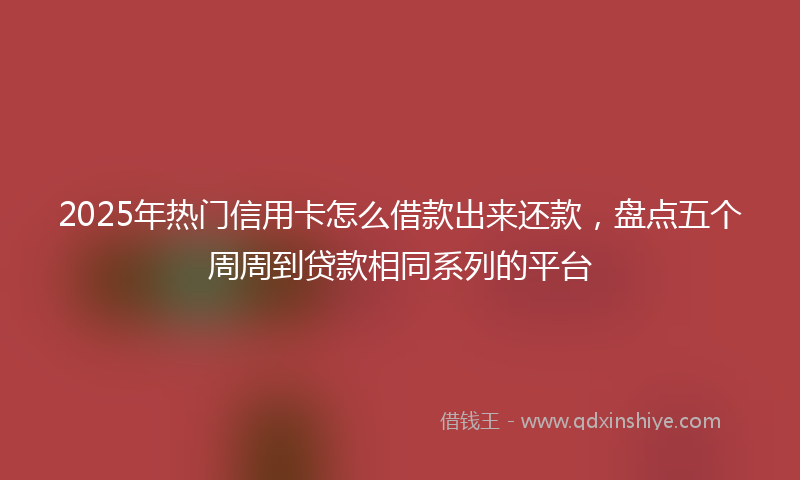 2025年热门信用卡怎么借款出来还款，盘点五个周周到贷款相同系列的平台