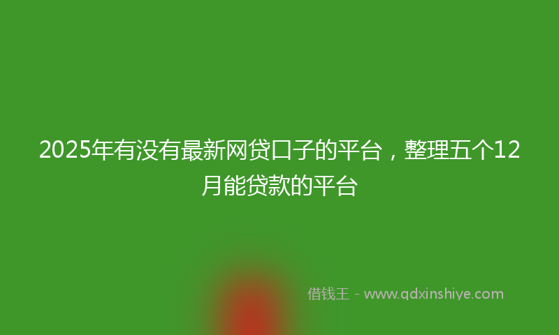 2025年有没有最新网贷口子的平台，整理五个12月能贷款的平台