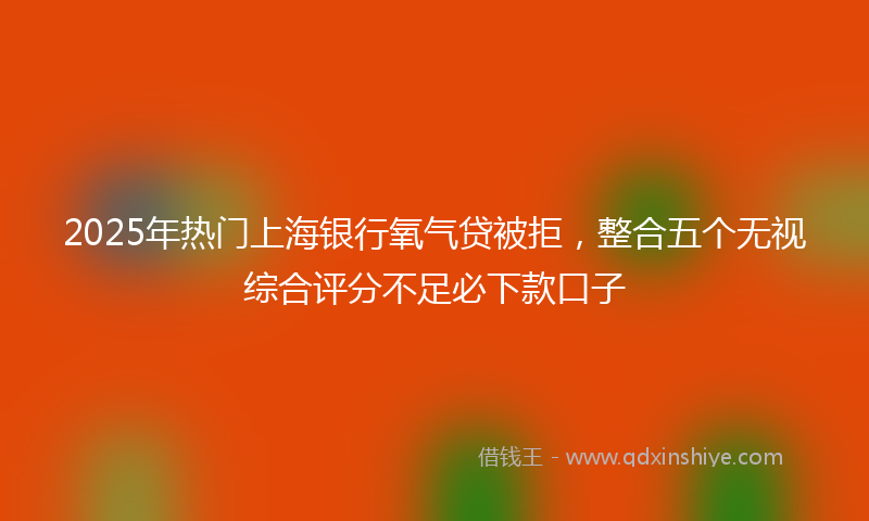 2025年热门上海银行氧气贷被拒，整合五个无视综合评分不足必下款口子