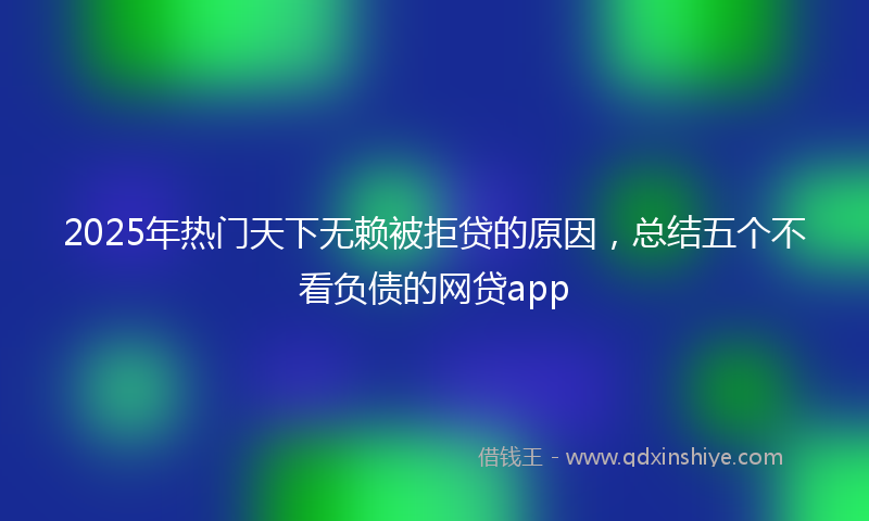 2025年热门天下无赖被拒贷的原因，总结五个不看负债的网贷app