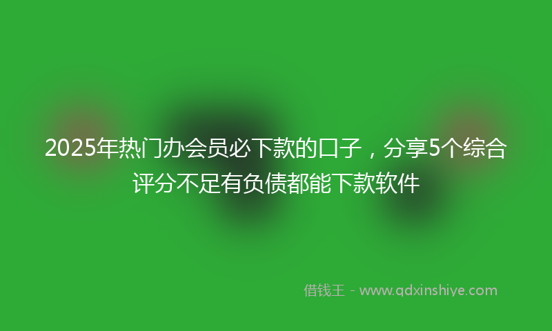 2025年热门办会员必下款的口子，分享5个综合评分不足有负债都能下款软件