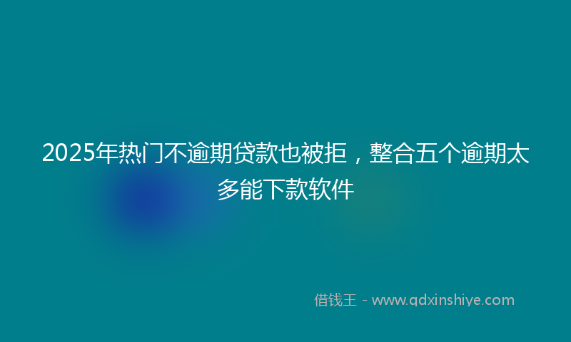 2025年热门不逾期贷款也被拒，整合五个逾期太多能下款软件
