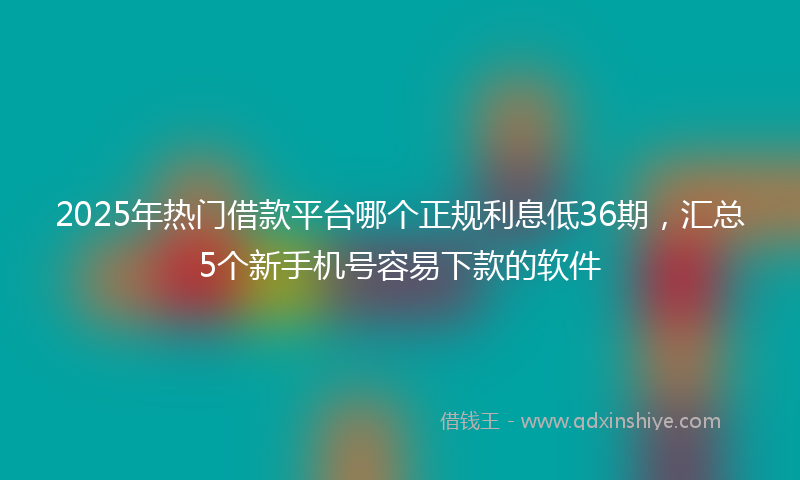 2025年热门借款平台哪个正规利息低36期，汇总5个新手机号容易下款的软件