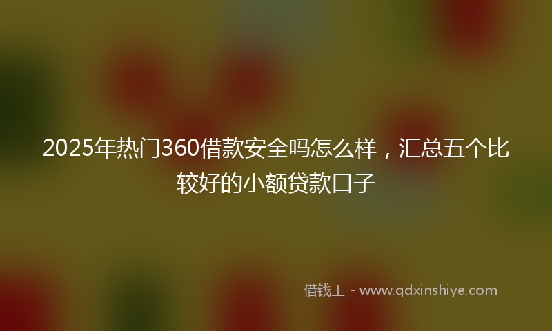 2025年热门360借款安全吗怎么样，汇总五个比较好的小额贷款口子