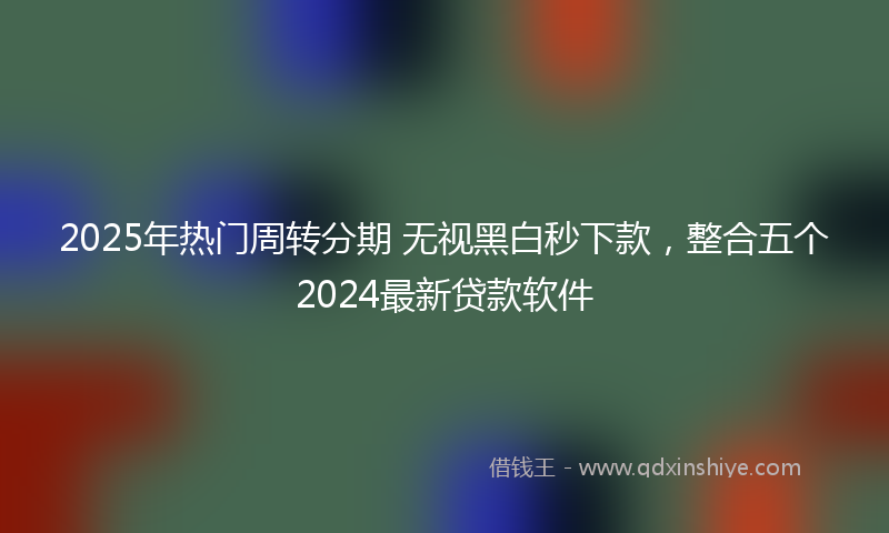 2025年热门周转分期 无视黑白秒下款，整合五个2024最新贷款软件