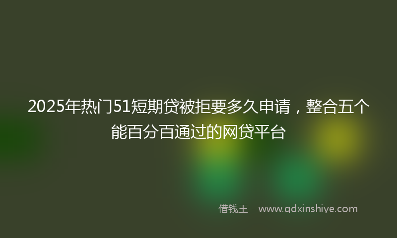 2025年热门51短期贷被拒要多久申请，整合五个能百分百通过的网贷平台