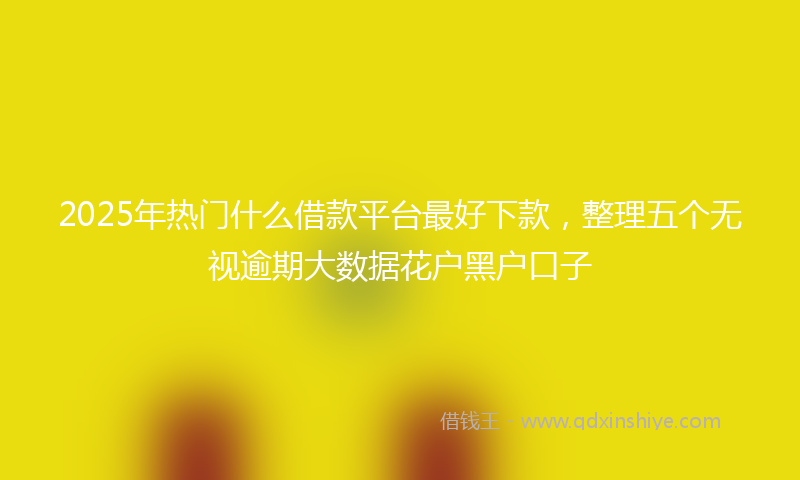 2025年热门什么借款平台最好下款，整理五个无视逾期大数据花户黑户口子