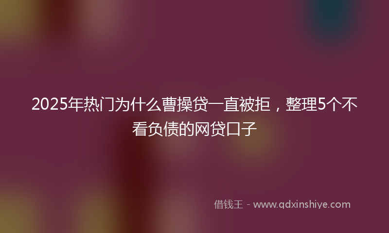 2025年热门为什么曹操贷一直被拒，整理5个不看负债的网贷口子
