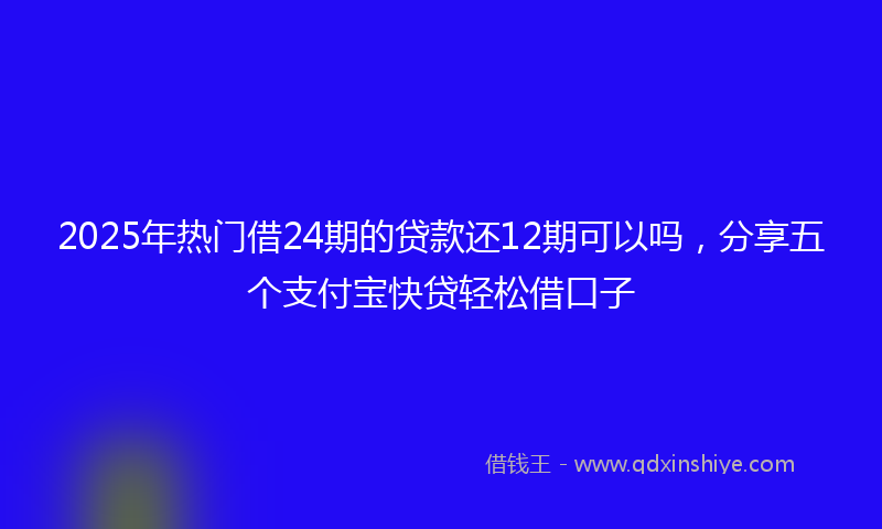 2025年热门借24期的贷款还12期可以吗，分享五个支付宝快贷轻松借口子