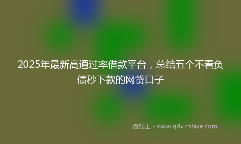2025年最新高通过率借款平台，总结五个不看负债秒下款的网贷口子