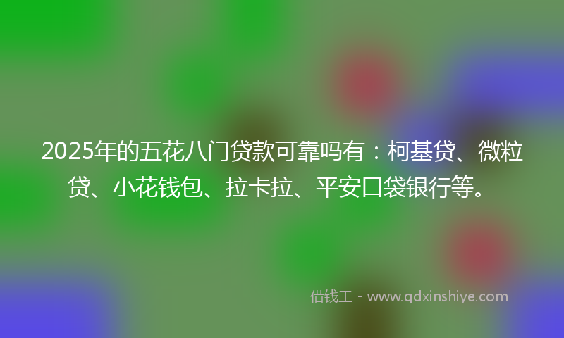 2025年的五花八门贷款可靠吗有：柯基贷、微粒贷、小花钱包、拉卡拉、平安口袋银行等。