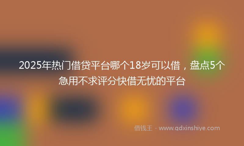 2025年热门借贷平台哪个18岁可以借，盘点5个急用不求评分快借无忧的平台