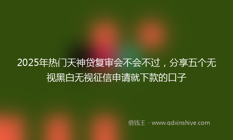 2025年热门天神贷复审会不会不过，分享五个无视黑白无视征信申请就下款的口子