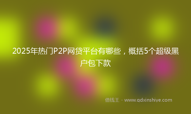 2025年热门P2P网贷平台有哪些，概括5个超级黑户包下款