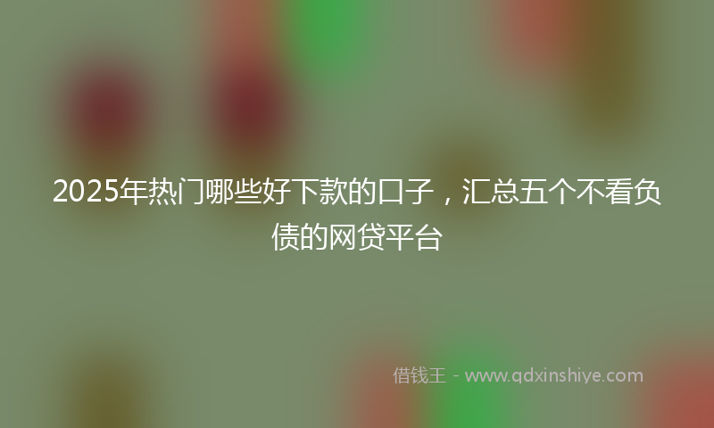 2025年热门哪些好下款的口子，汇总五个不看负债的网贷平台