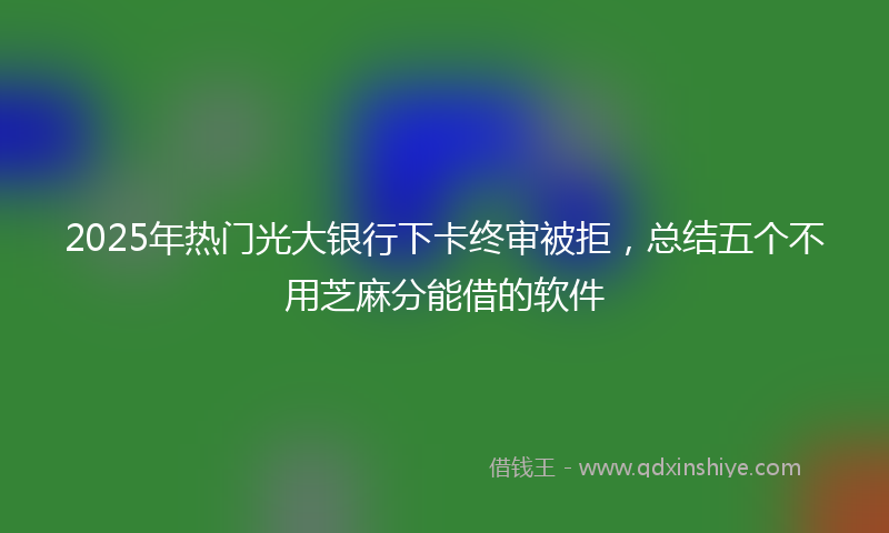 2025年热门光大银行下卡终审被拒，总结五个不用芝麻分能借的软件