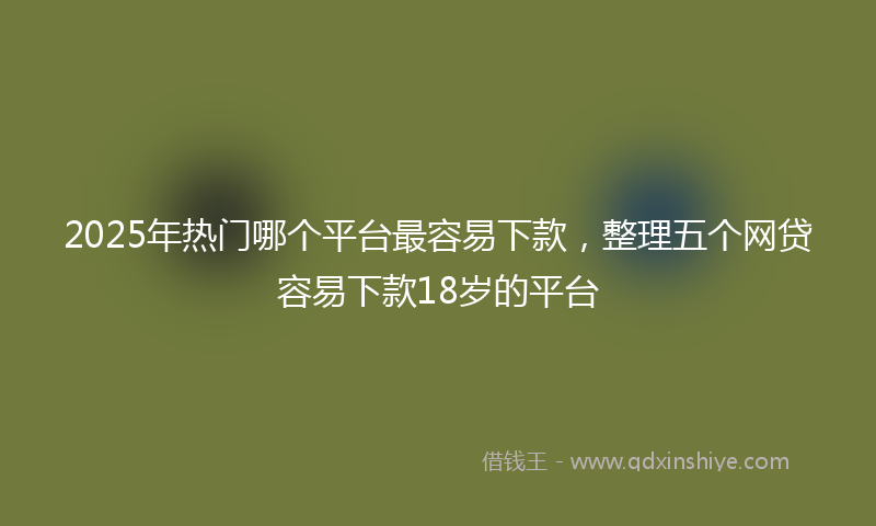 2025年热门哪个平台最容易下款，整理五个网贷容易下款18岁的平台