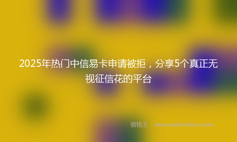 2025年热门中信易卡申请被拒，分享5个真正无视征信花的平台