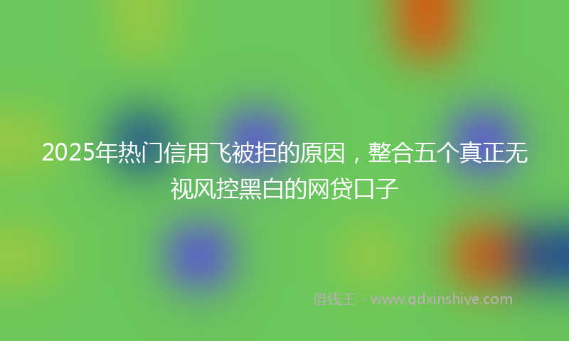 2025年热门信用飞被拒的原因，整合五个真正无视风控黑白的网贷口子
