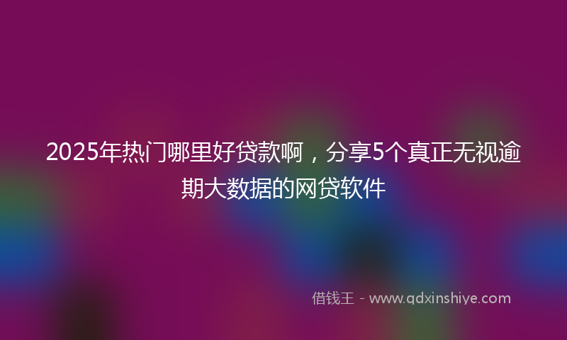 2025年热门哪里好贷款啊，分享5个真正无视逾期大数据的网贷软件