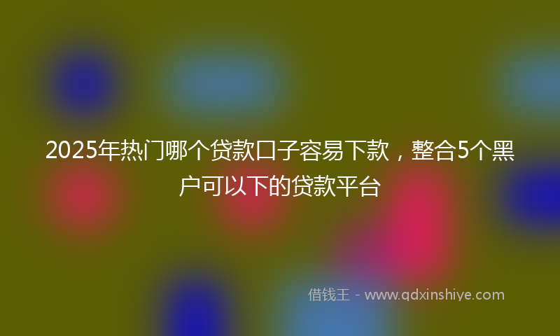 2025年热门哪个贷款口子容易下款，整合5个黑户可以下的贷款平台