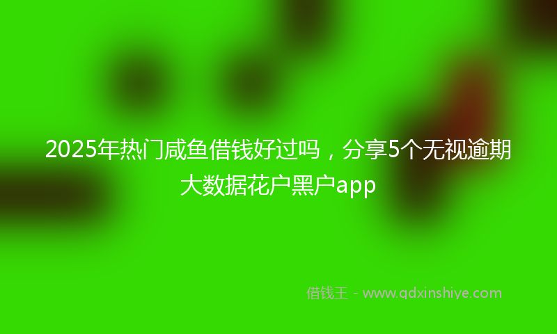 2025年热门咸鱼借钱好过吗，分享5个无视逾期大数据花户黑户app