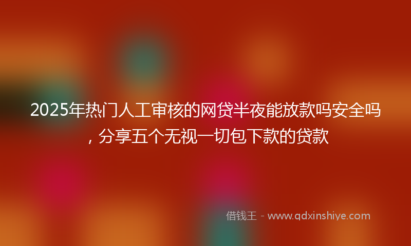 2025年热门人工审核的网贷半夜能放款吗安全吗，分享五个无视一切包下款的贷款