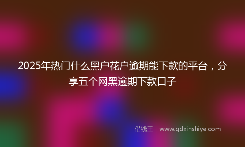 2025年热门什么黑户花户逾期能下款的平台，分享五个网黑逾期下款口子