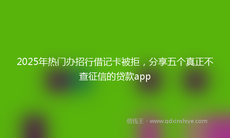 2025年热门办招行借记卡被拒，分享五个真正不查征信的贷款app