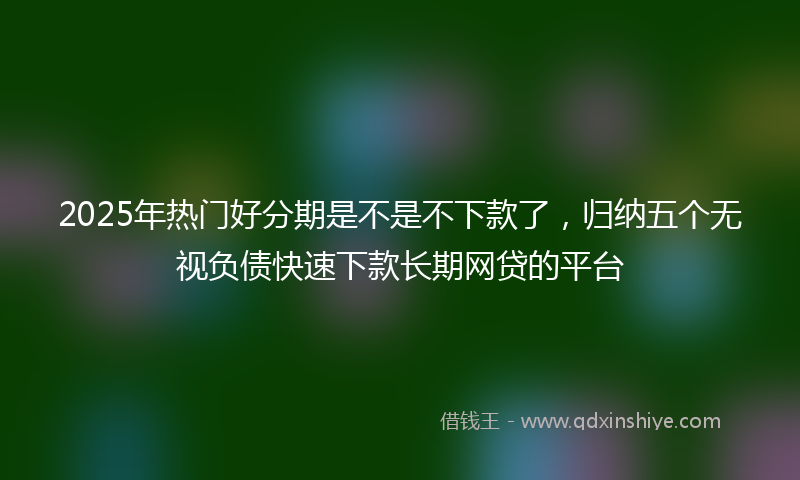 2025年热门好分期是不是不下款了，归纳五个无视负债快速下款长期网贷的平台