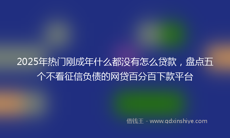 2025年热门刚成年什么都没有怎么贷款，盘点五个不看征信负债的网贷百分百下款平台