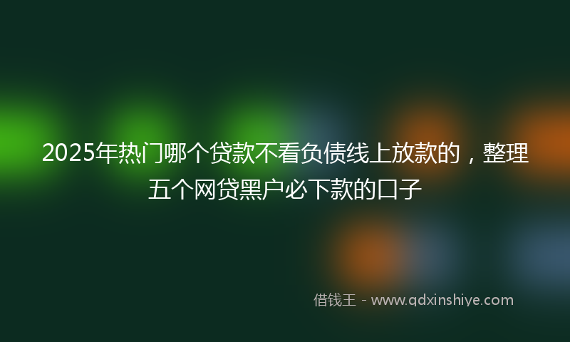 2025年热门哪个贷款不看负债线上放款的，整理五个网贷黑户必下款的口子