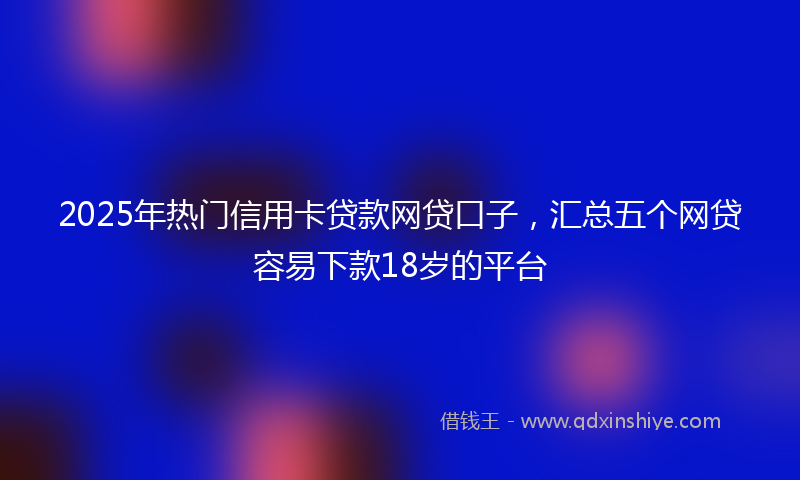 2025年热门信用卡贷款网贷口子，汇总五个网贷容易下款18岁的平台