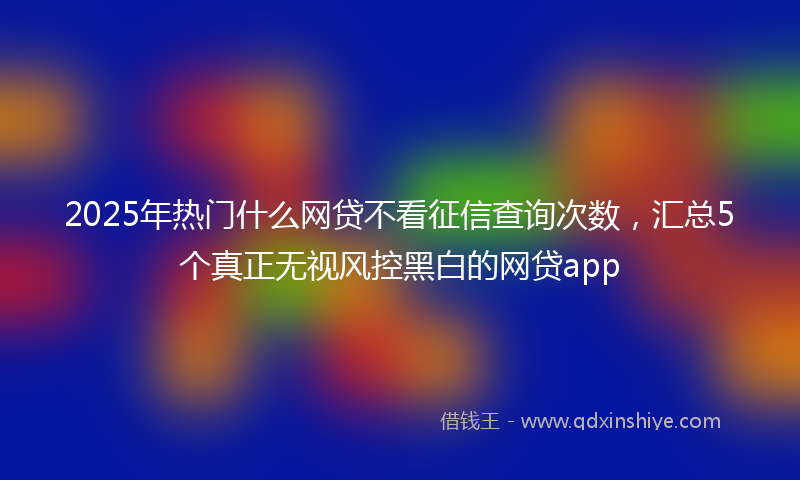 2025年热门什么网贷不看征信查询次数，汇总5个真正无视风控黑白的网贷app
