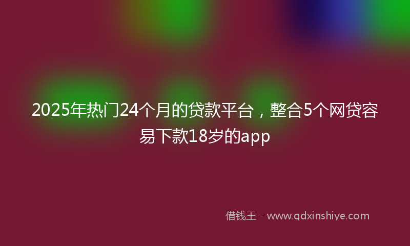 2025年热门24个月的贷款平台，整合5个网贷容易下款18岁的app