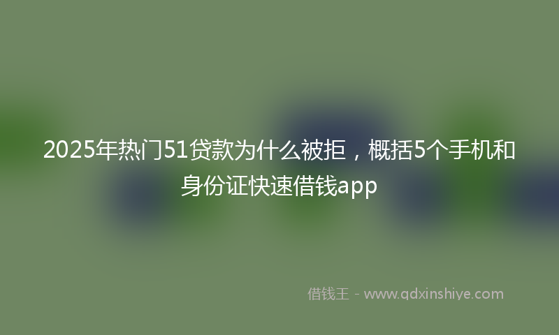 2025年热门51贷款为什么被拒，概括5个手机和身份证快速借钱app