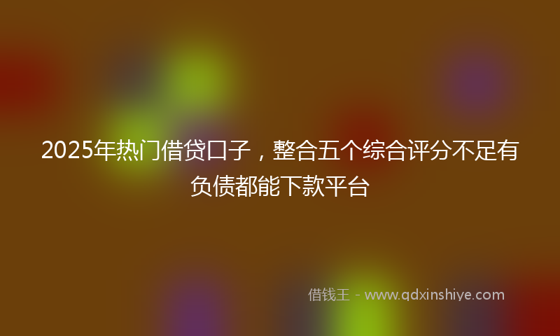 2025年热门借贷口子，整合五个综合评分不足有负债都能下款平台